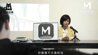 【猫爪影像】纯爱女神-顾桃桃【女记者实况骚播】报复逆袭，3P激操，高清720P原版首发【MMZ-052】