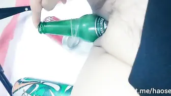 扩阴 #钢管插尿道 #啤酒瓶和易拉罐塞屄